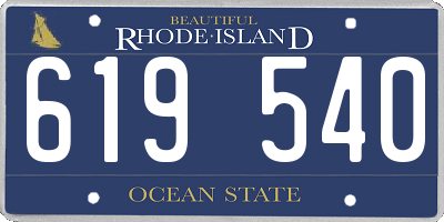 RI license plate 619540