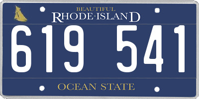 RI license plate 619541