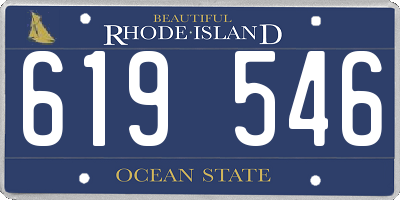 RI license plate 619546