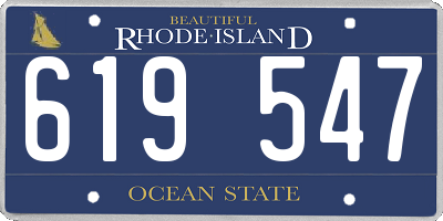 RI license plate 619547