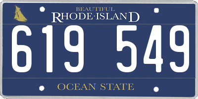 RI license plate 619549
