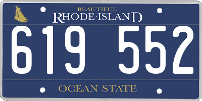 RI license plate 619552