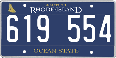 RI license plate 619554