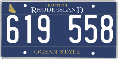 RI license plate 619558