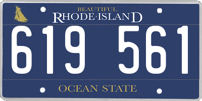 RI license plate 619561