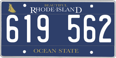 RI license plate 619562