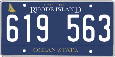 RI license plate 619563