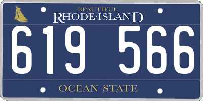 RI license plate 619566