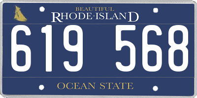 RI license plate 619568