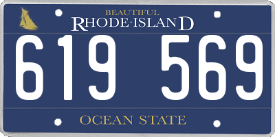 RI license plate 619569