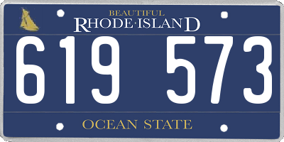 RI license plate 619573