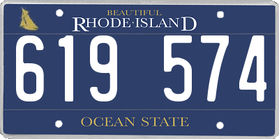 RI license plate 619574