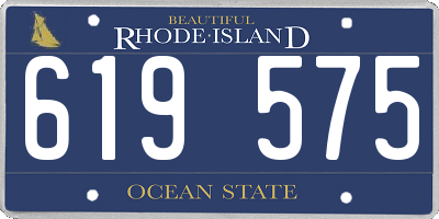 RI license plate 619575