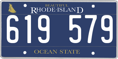 RI license plate 619579