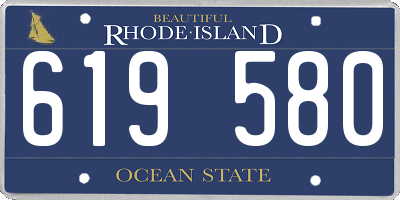 RI license plate 619580