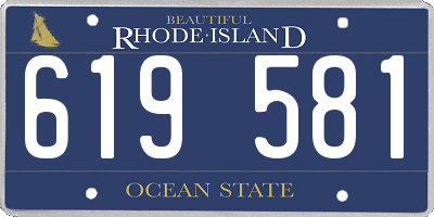 RI license plate 619581