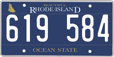 RI license plate 619584