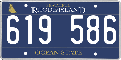RI license plate 619586