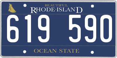 RI license plate 619590