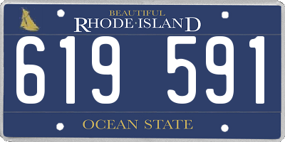 RI license plate 619591