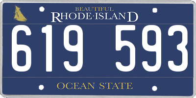 RI license plate 619593