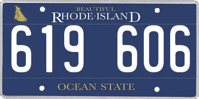 RI license plate 619606