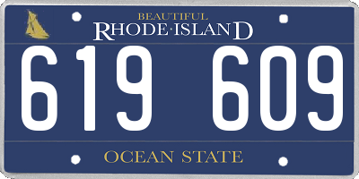 RI license plate 619609