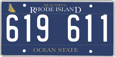 RI license plate 619611