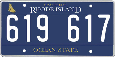 RI license plate 619617