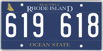 RI license plate 619618
