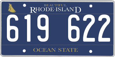 RI license plate 619622