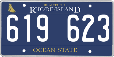 RI license plate 619623