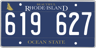RI license plate 619627