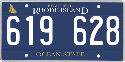 RI license plate 619628