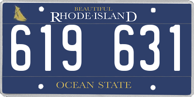 RI license plate 619631