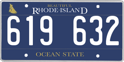 RI license plate 619632