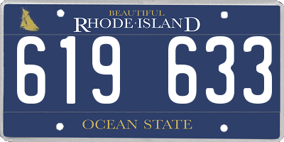 RI license plate 619633