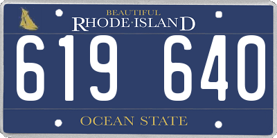 RI license plate 619640