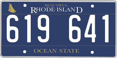RI license plate 619641