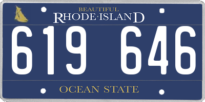 RI license plate 619646