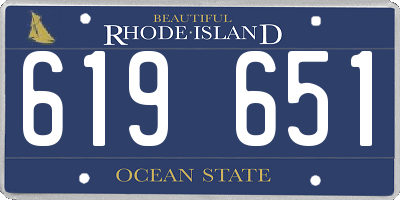 RI license plate 619651