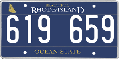 RI license plate 619659