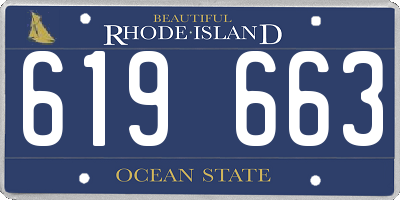 RI license plate 619663
