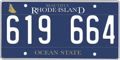 RI license plate 619664