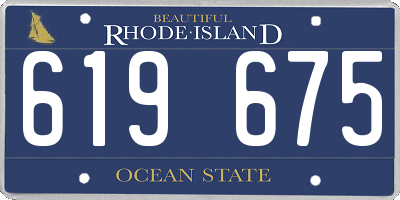 RI license plate 619675