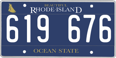 RI license plate 619676