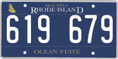 RI license plate 619679
