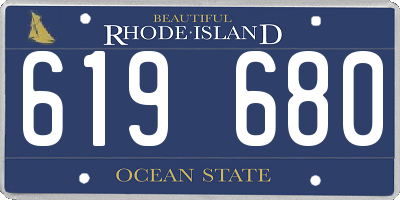 RI license plate 619680
