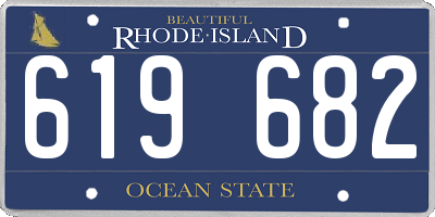 RI license plate 619682