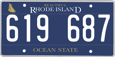 RI license plate 619687